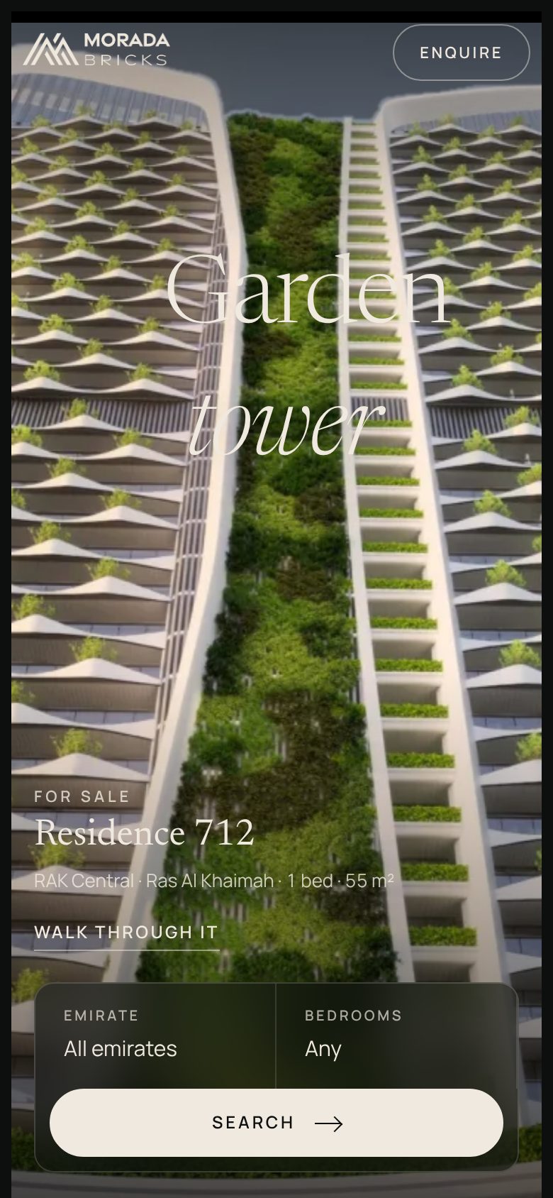 Site Morada Bricks sur mobile